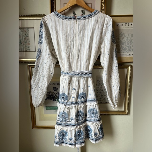 Roller Rabbit Indriya Embroidered Mini Dress Medium - Picture 5 of 11